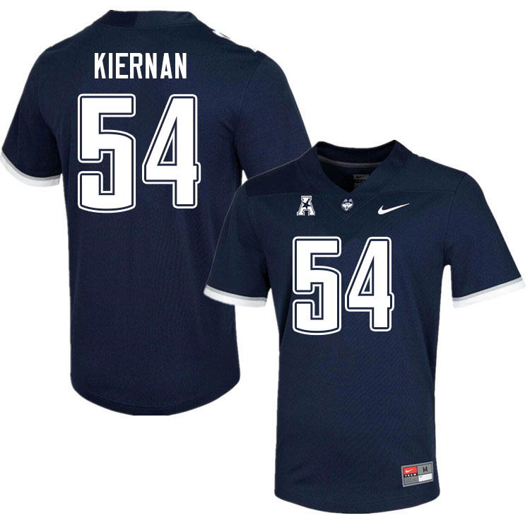 Men #54 Jake Kiernan Uconn Huskies College Football Jerseys Stitched-Navy